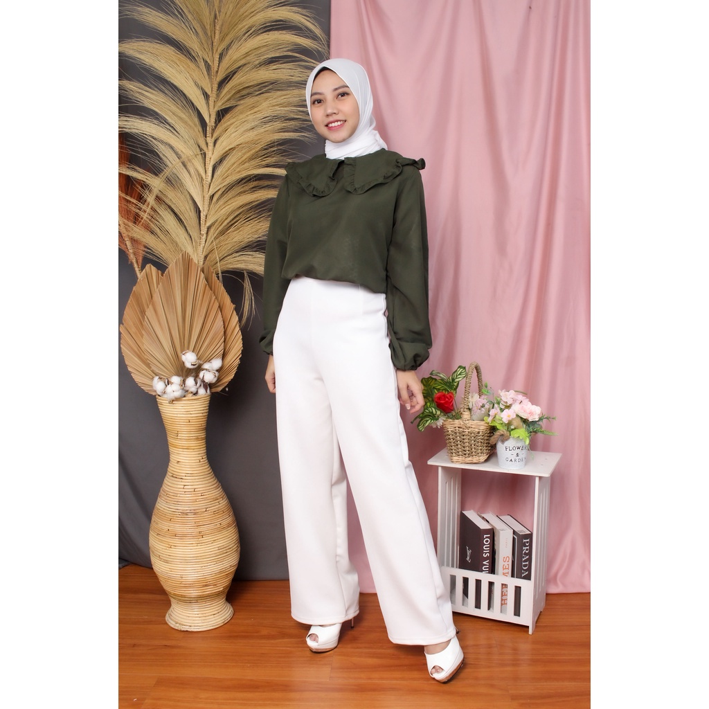 Tq88indonesia Baju Blouse Wanita Terbaru / Dewia Crinkle / Baju Atasan Cewek / Ootd Terbaru / Outfit Citayam Kekinian