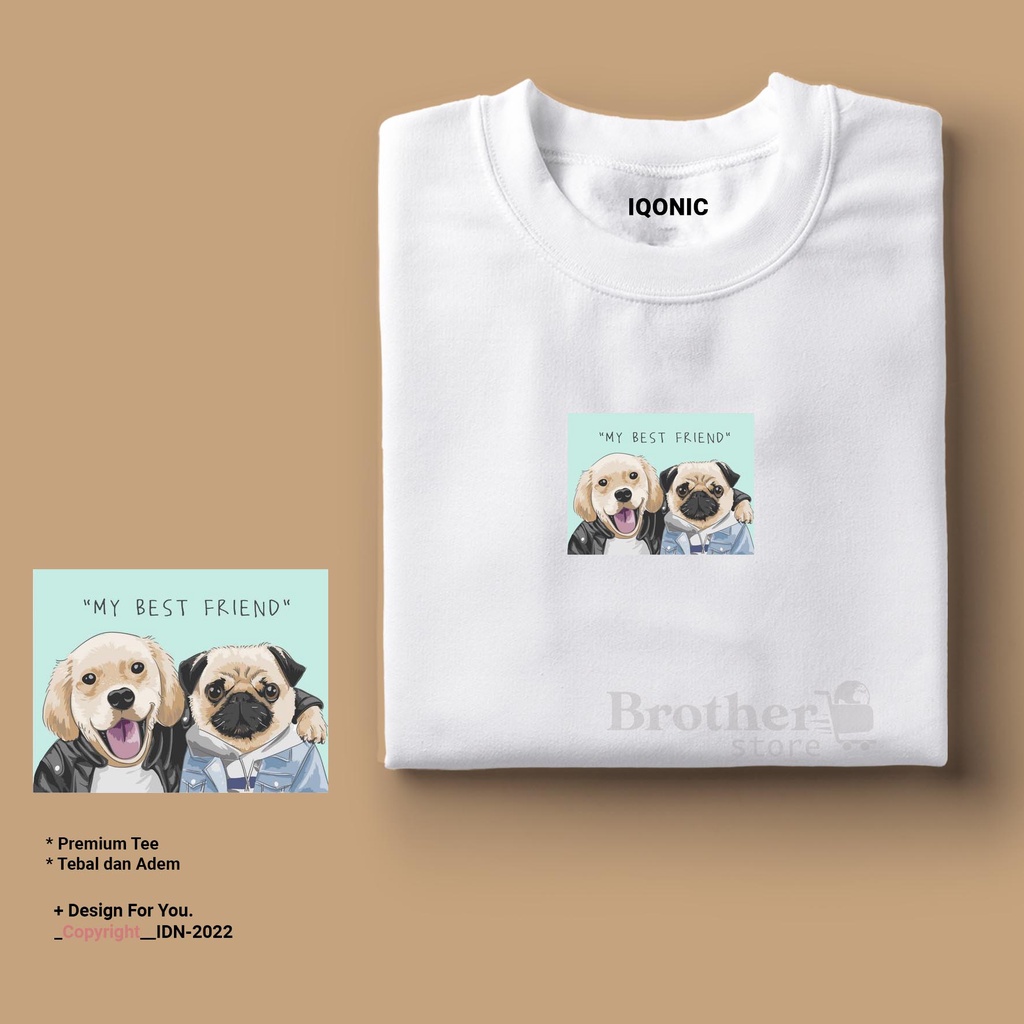 BROTHER STORE - Kaos Distro Pria - KAOS COWOK CEWEK - Kaos Kata Kata - Articel Bestie Premium