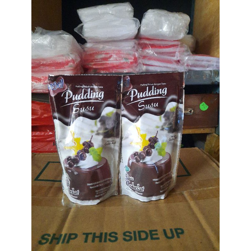 

Pudding susu rasa cokelat