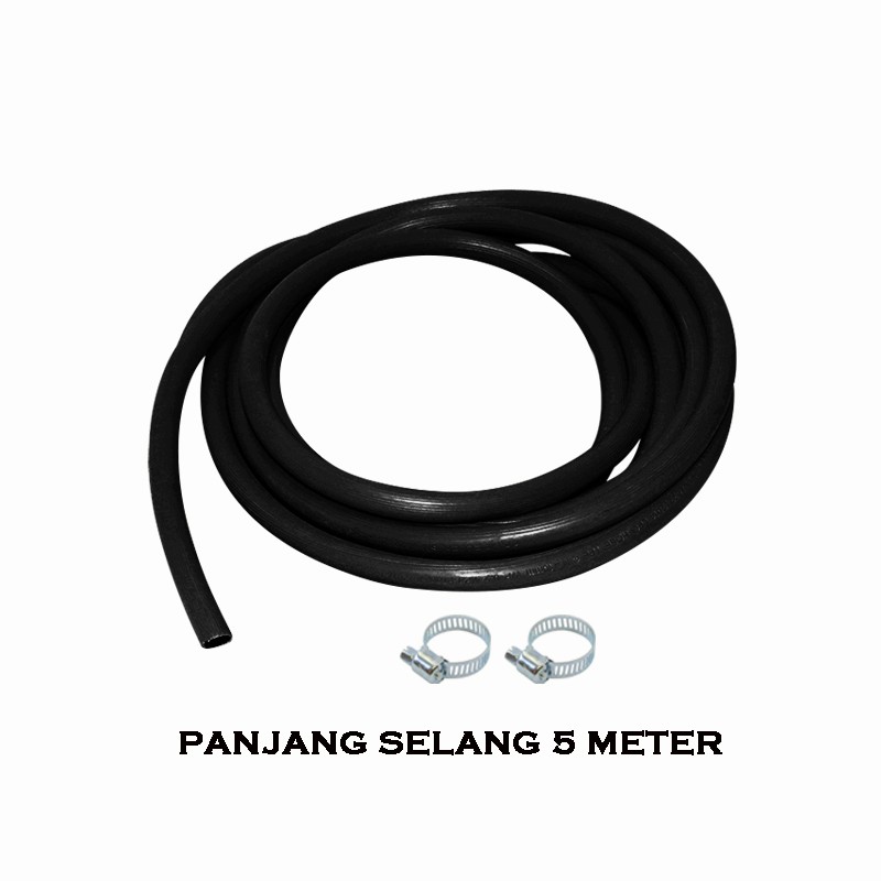 EELIC SEA-LPG10MM SELANG GAS LPG PANJANG 5M DIAMETER DALAM 10MM WP 0.5 WPa DENGAN 2PCS RING PENGIKAT