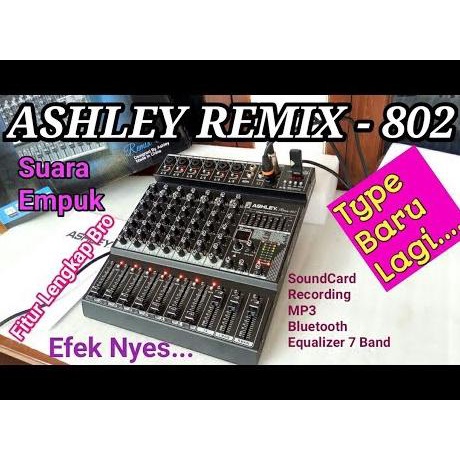 SALE Mixer 8 Channel Ashley Remix 802 REMIX-802 Original