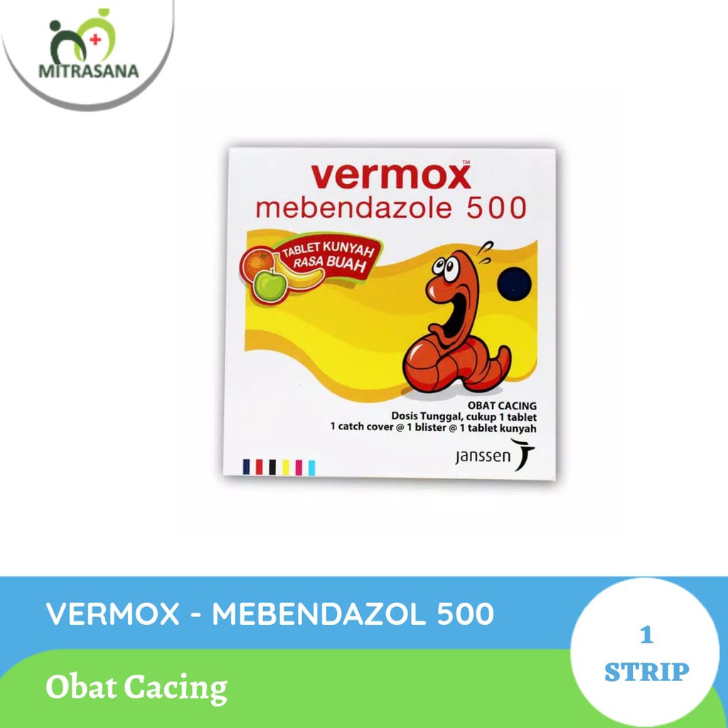 Vermox  1 Blister Obat Cacing