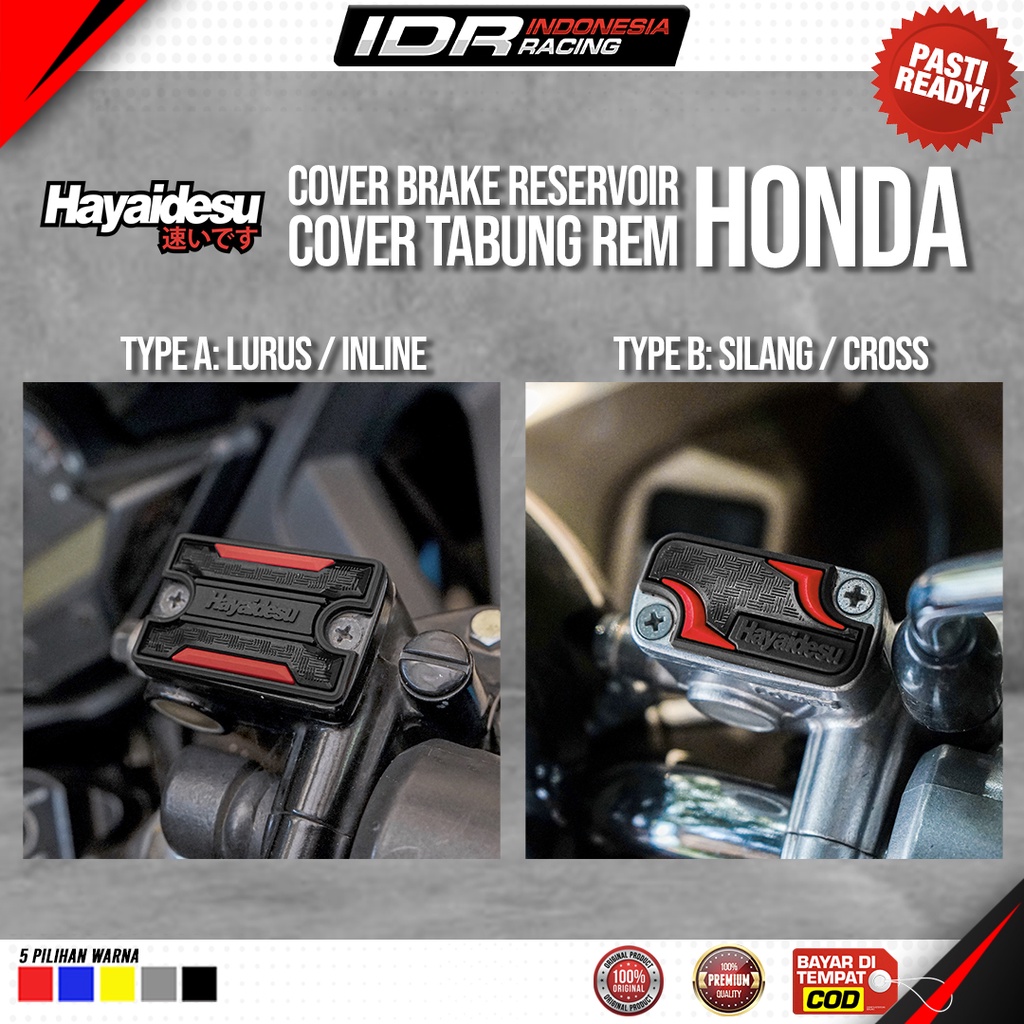 Hayaidesu Cover Tutup Tabung Minyak Rem Brake Reservoir Honda Universal Variasi Body Protector