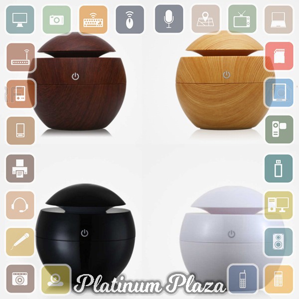 Taffware Aromatherapy Air Humidifier Desain Kayu - HUMI H41 - Yellow`E03T17-