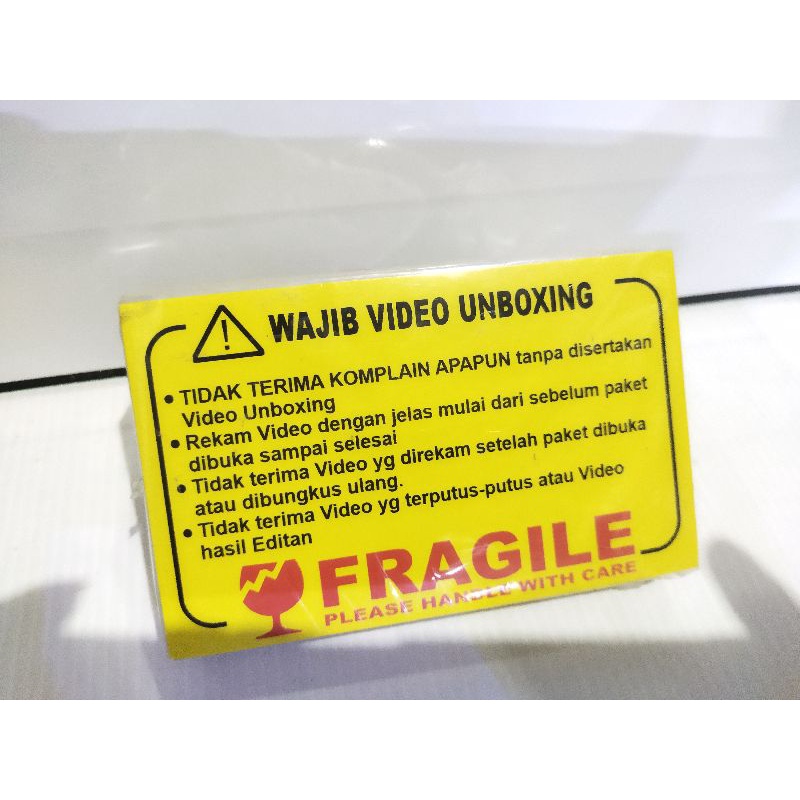 stiker fragile/stiker unboxing keren