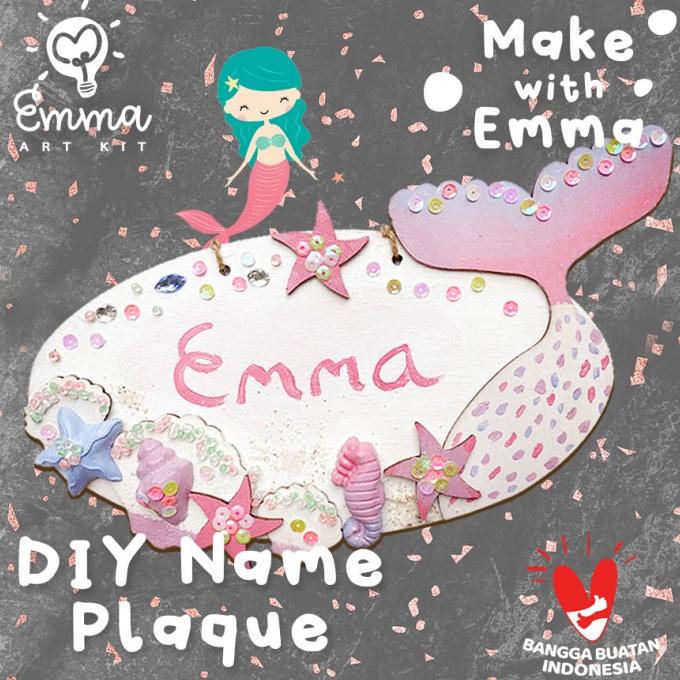 

Big Sale NEW! Make With Emma Art Kit: Mermaid Wooden Plaque (Pastel color) Big Sale