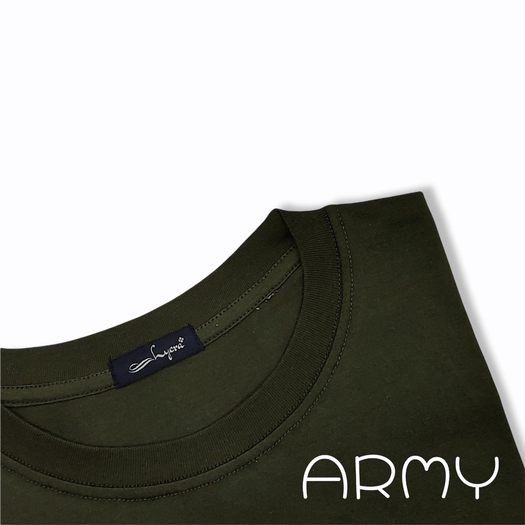 [CYC | COD] REAPICT | Kaos Basic Oversize Top XXL | Cotton Combed | Atasan Trend Wanita Murah Best Seller-Army