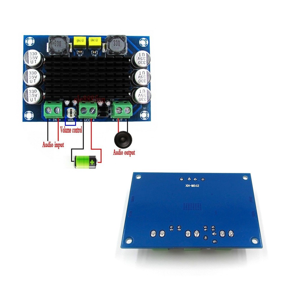 TPA3116D2 Mono Channel Digital Power Amplifier Board 100W DC 12V-24V