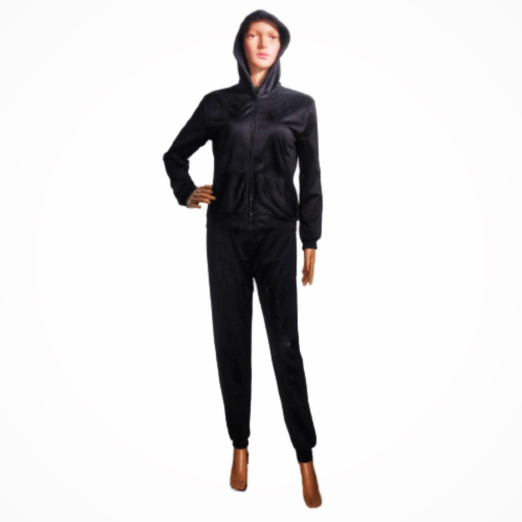 Hoodie Wanita Hitam Polos AM Collection