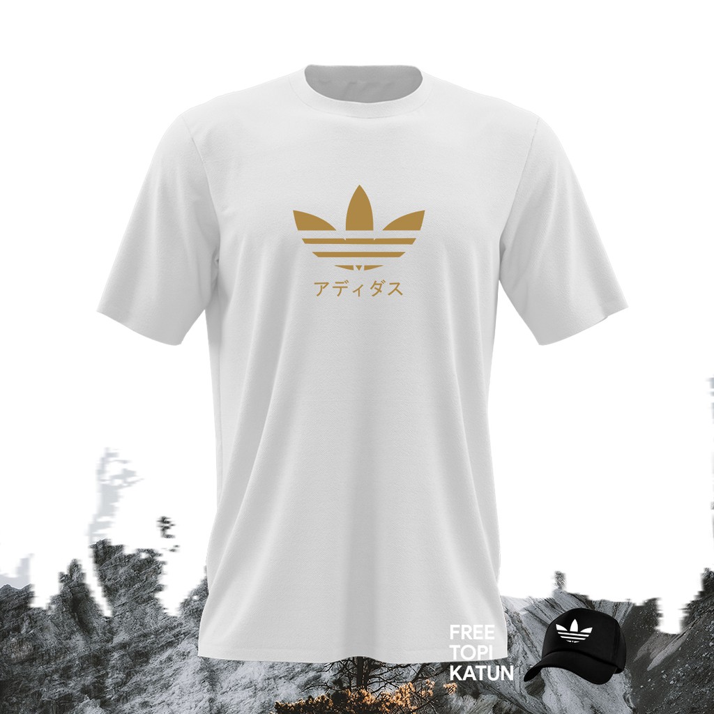 Kaos Adidas Trifoil Jepang Gratis Topi
