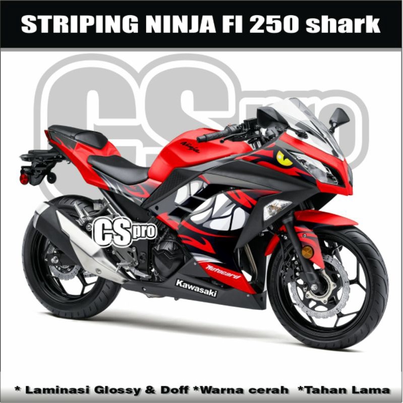 STRIPING KAWASAKI NINJA 250 FI - ABS SE / stiker motor ninja 250 fi / VARIASI SHARK