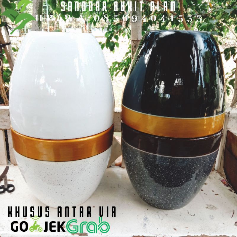 pot keramik / pot marmer / pot bunga / pot tanah liat diameter 30 cm