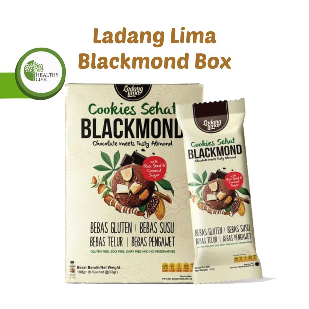 Ladang Lima Blackmond Cookies Box (Isi 6 sachet) 198gr