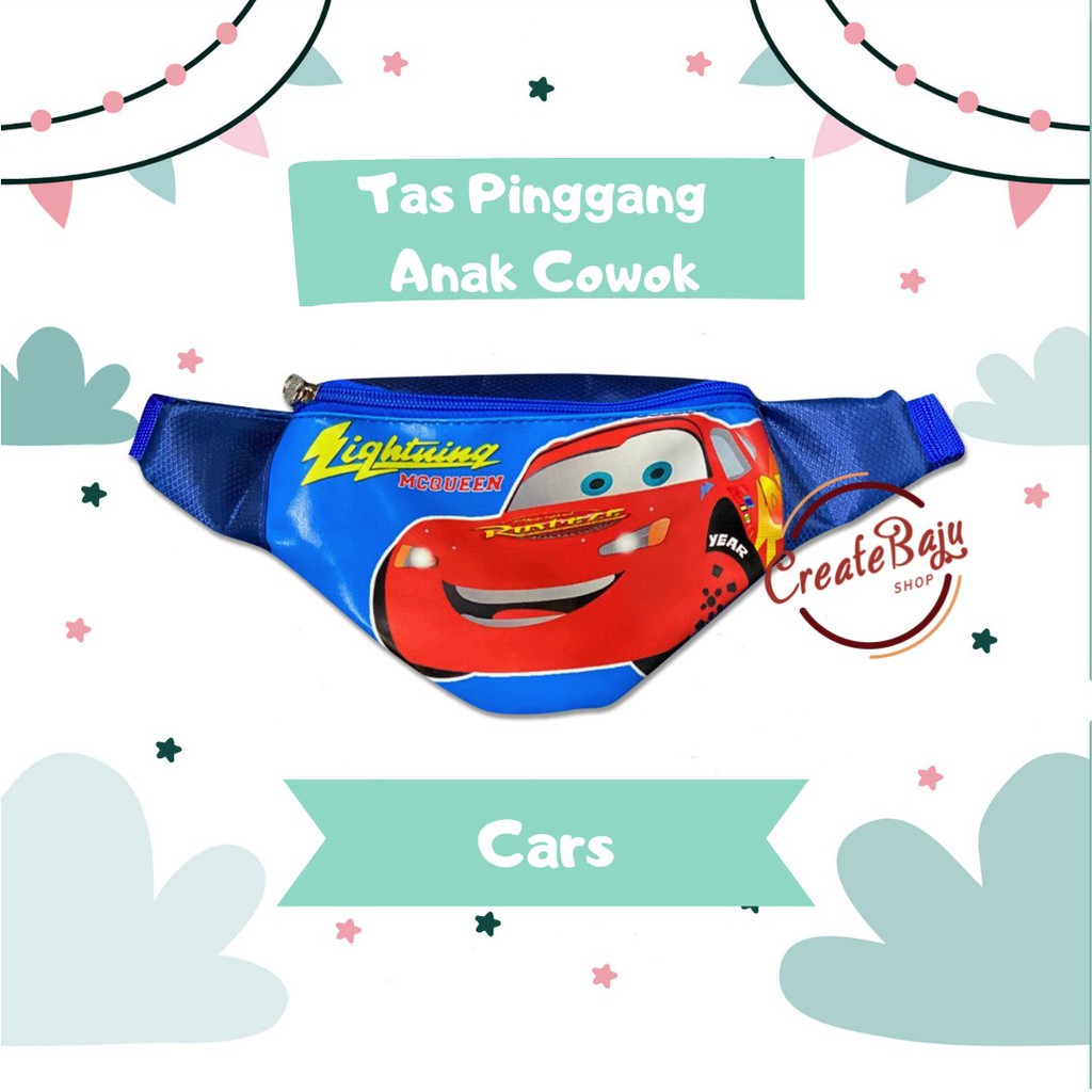 TAS PINGGANG ANAK MURAH CARS MCQUEEN WAIST BAG ANAK TERMURAH