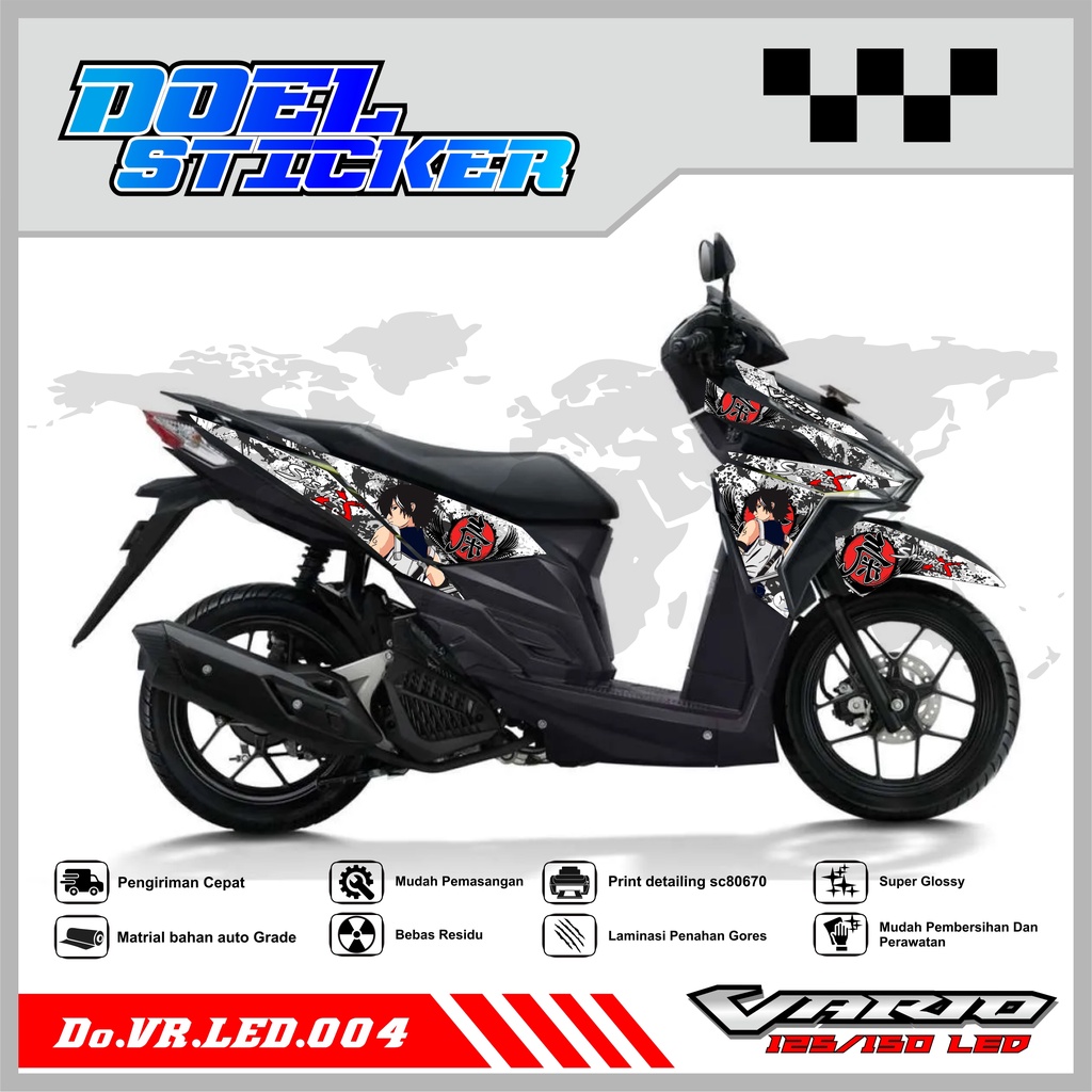 STICKER STRIPING VARIO LED 125/150 , STICKER MOTOR HONDA LED 125/150 LIST VARIASI DESAIN SASUKE 004