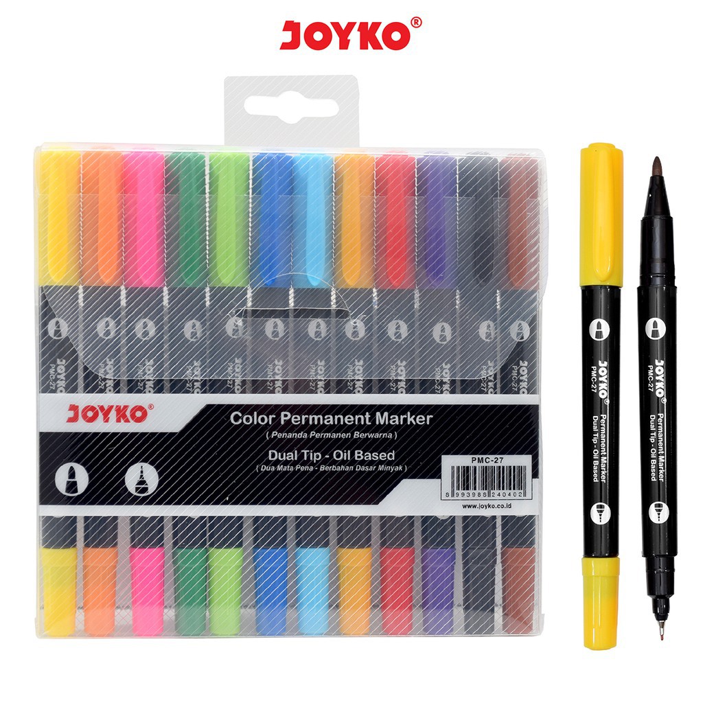 

Color Permanent Marker PMC-27 Joyko / Pena Penanda Warna Permanen Joyko / Pulpen Pen Ballpoint