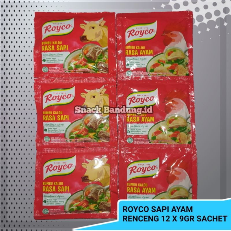 

Royco Bumbu Kaldu Sapi Ayam Renceng 12 x 9gr