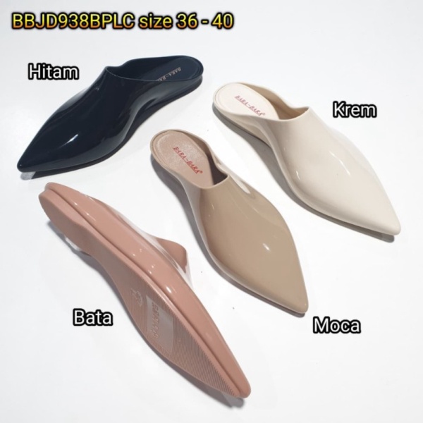 Diskon Jual barabara jelly import BBJD938BPLC karet lancip slop sandal sendal