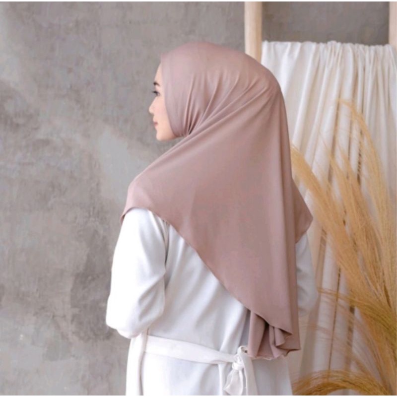 Jilbab Instan Bergo Malay Hijab Bergo Hamidah Non Pet Kerudung Malay Instan Jersey