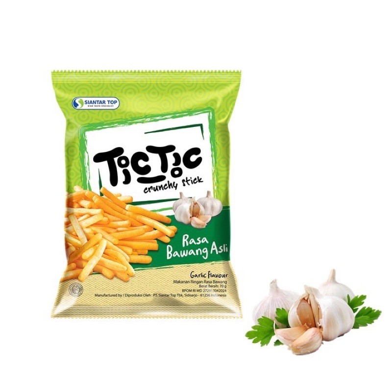 

SNACK TIC TIC BAWANG 25GR 34GR 70GR SIANTAR TOP