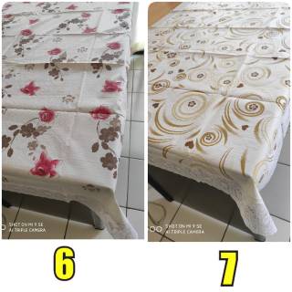 VL - COD MURAH D15 TAPLAK MEJA MAKAN WATERPROOF 2 BANGKU UKURAN 137 X 100 CM