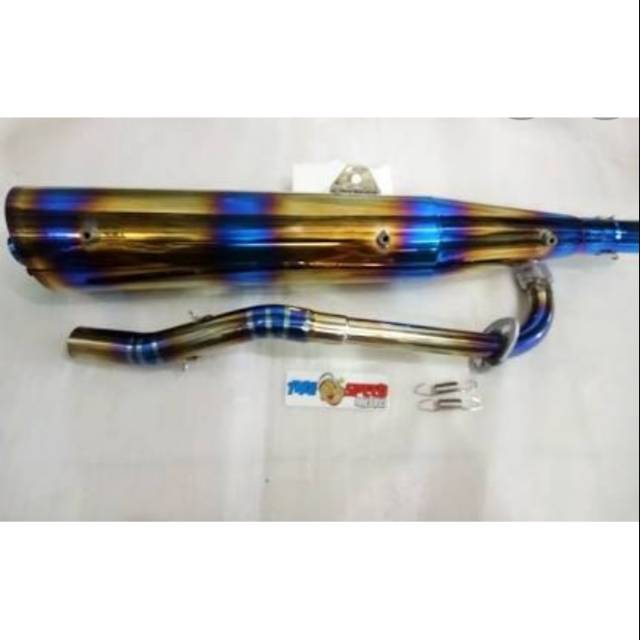 Knalpot tsukigi revo 110 two tone.