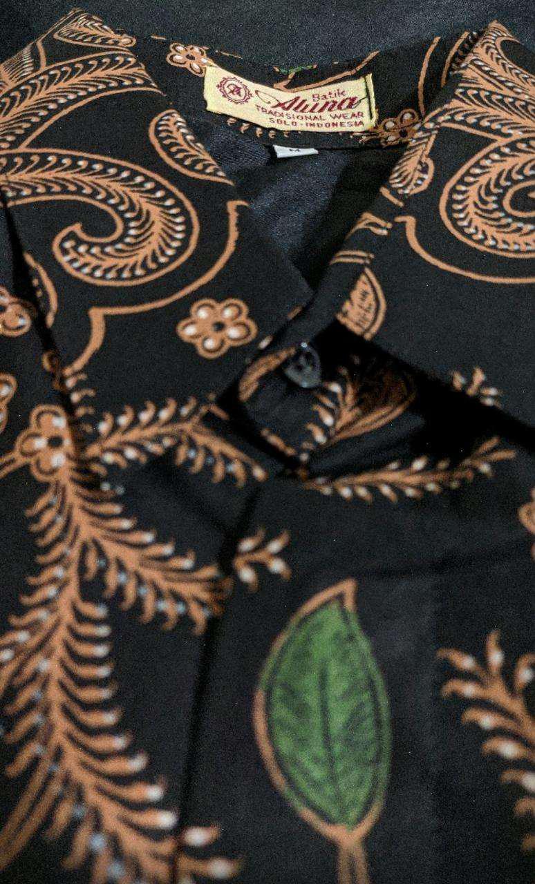 Batik Pria Lengan Panjang Slimfit Modern Premium Kemeja Batik Pria Lengan Panjang Batik Aluna Gba064