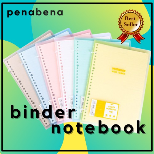 

Colorful Dual Tie Slim File Binder Notebook A5