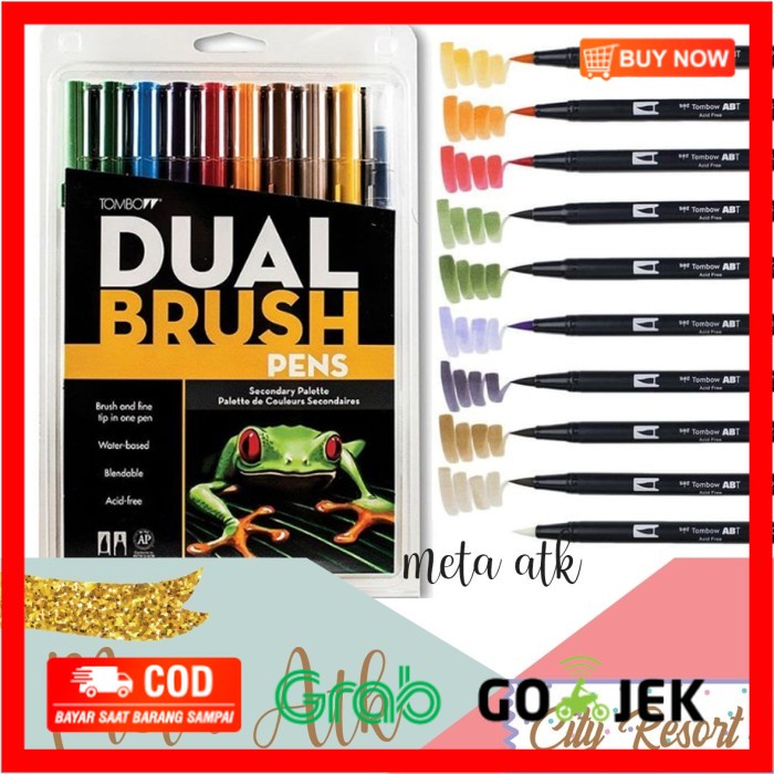 

(BISA COD) Dual Brush Pen Tombow Secondary Pallete isi 10pc