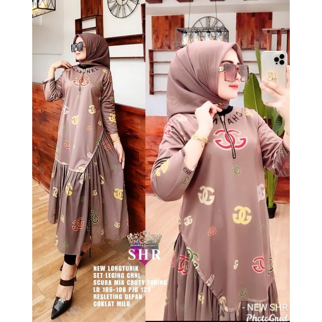 new long Tunik SHR ORI set legging