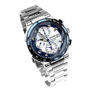 Seiko Quartz SNA703P1 Chronograph Blue Bezel | Jam Pria SNA703