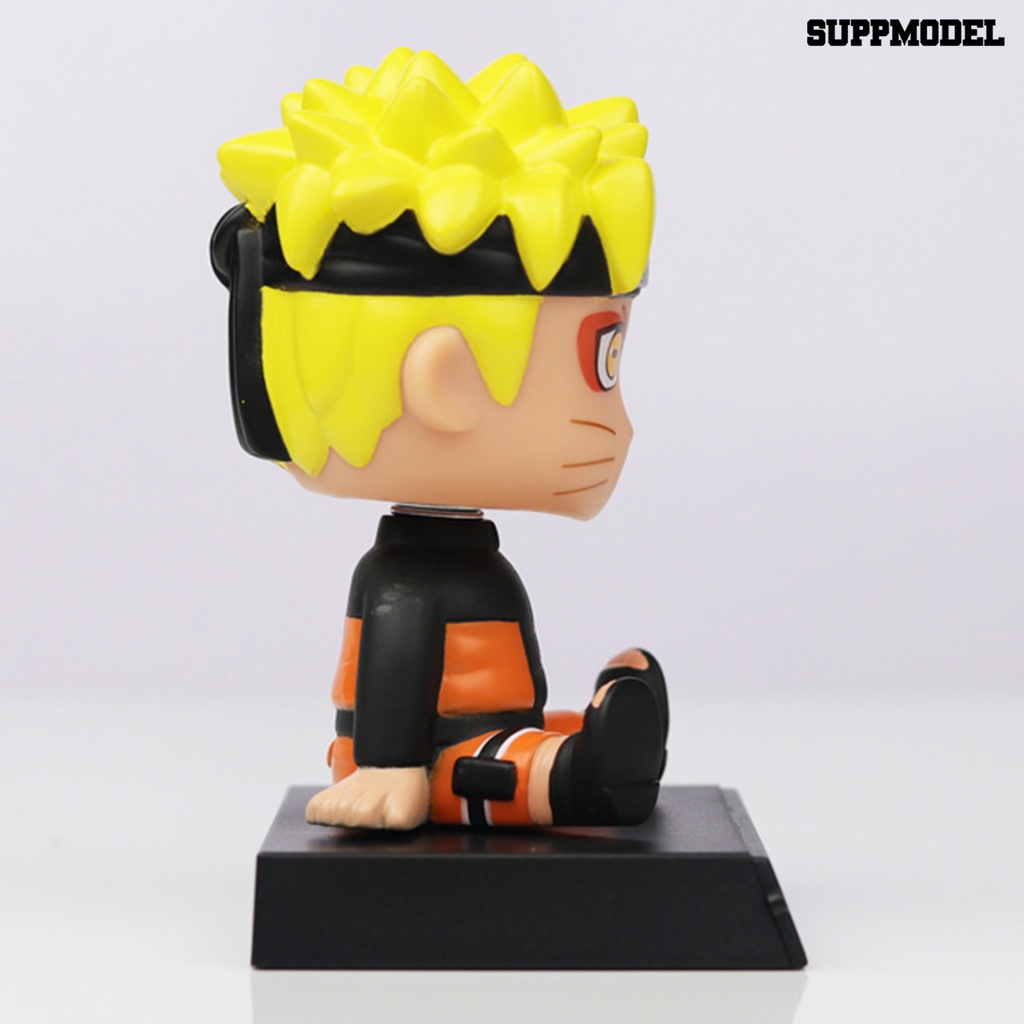 Mainan Action Figure Model Kartun Anime Uzumaki Naruto Kepala Bergoyang Untuk Ornamen Mobil