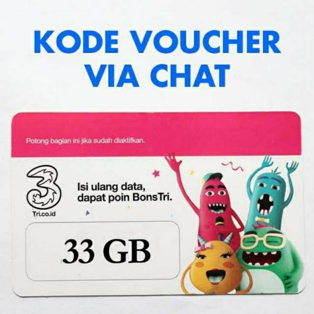 [Kirim Kode] Tri 33GB LTE Nasional