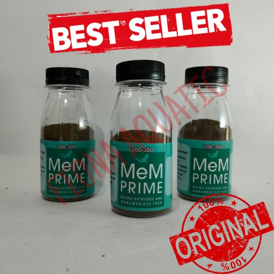 ( 50 GRAM) PELET MEM 200-300 MIKRON / PELET IKAN 2/3 / MEM PRIME