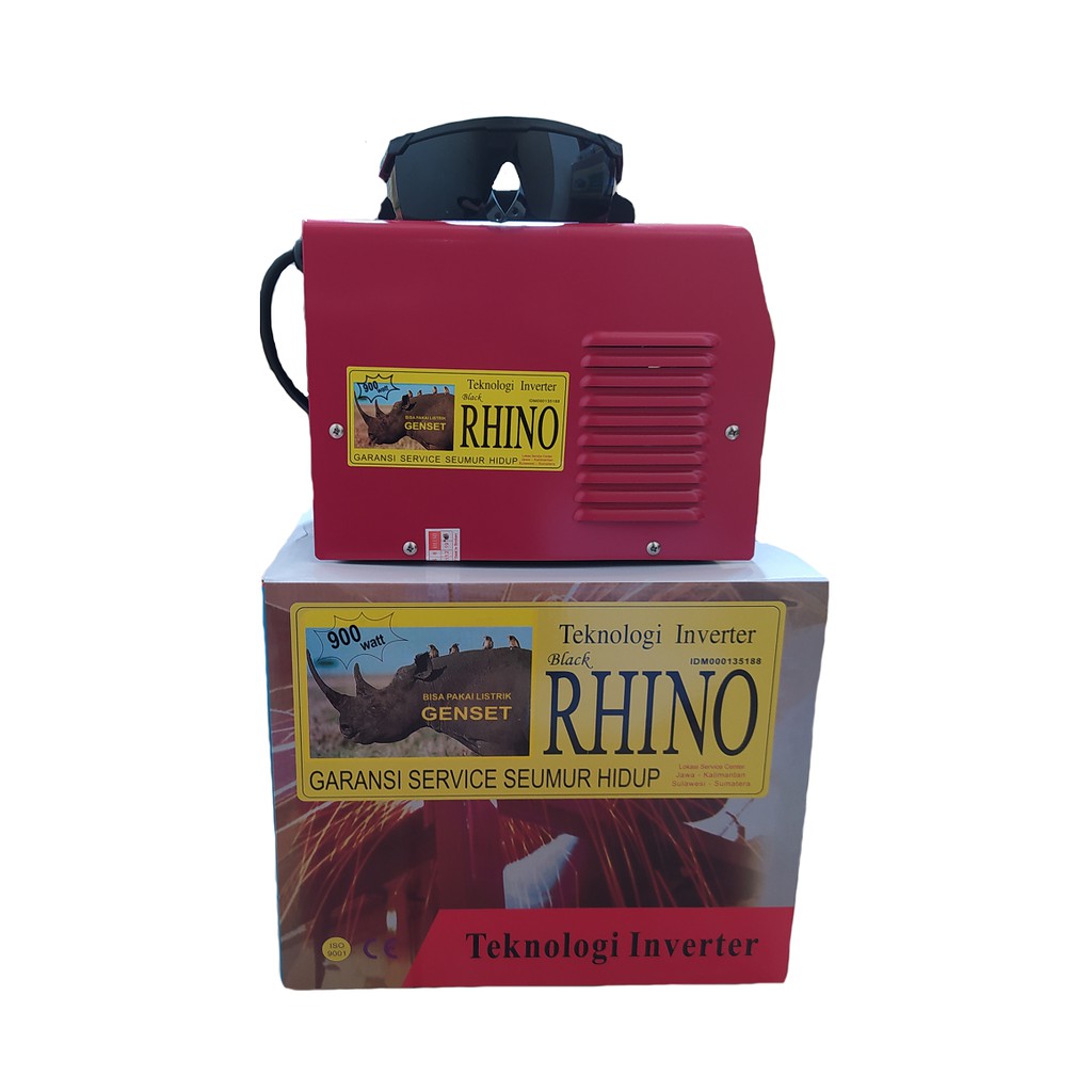 Mesin Las RHINO MERAH 120 A 900 watt Mesin Las Listrik Inverter Travo MMA Trafo 900watt