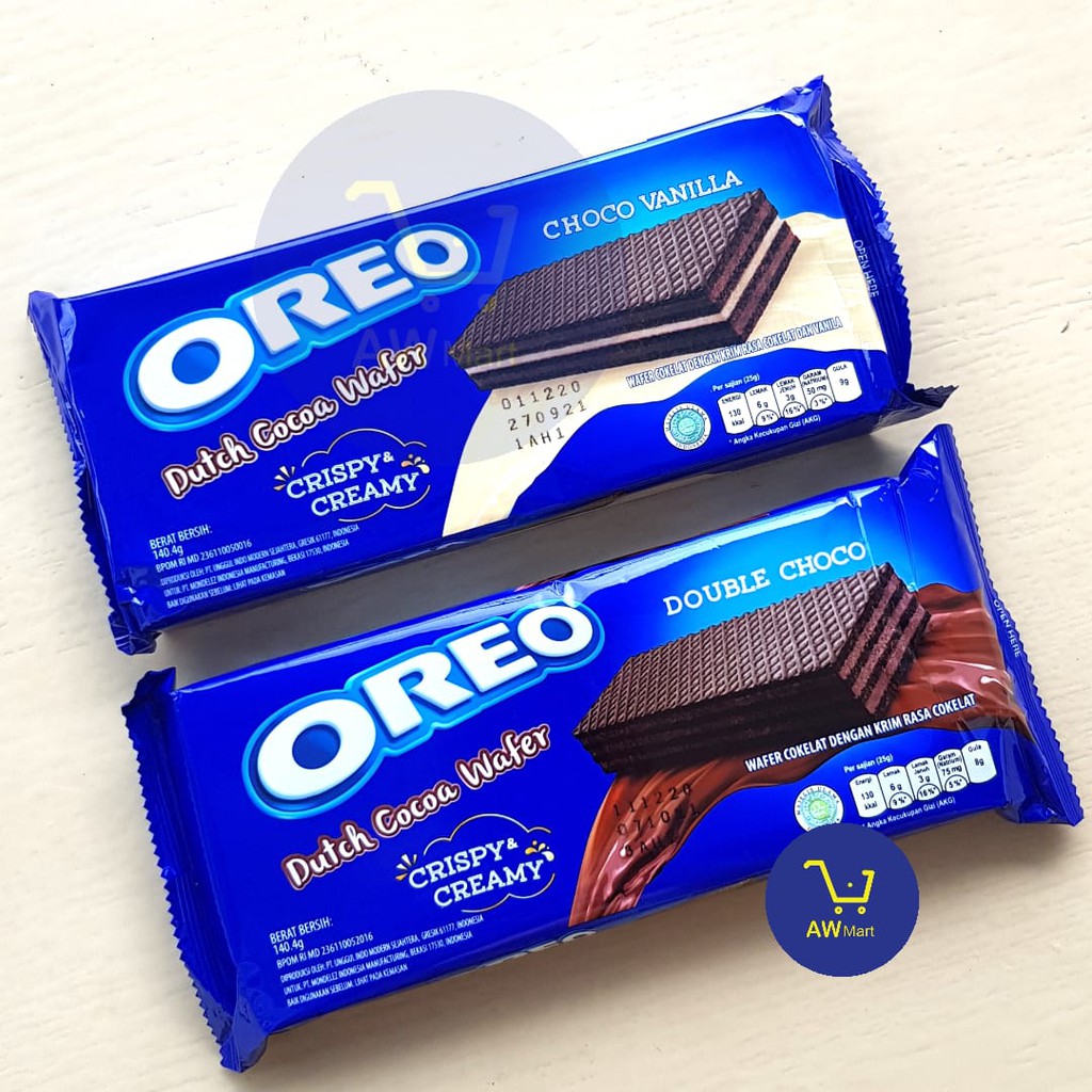 OREO DUTCH COCOA WAFER 140.4 GRAM - CRISPY CREAMY - Choco Vanilla &amp; Double Choco