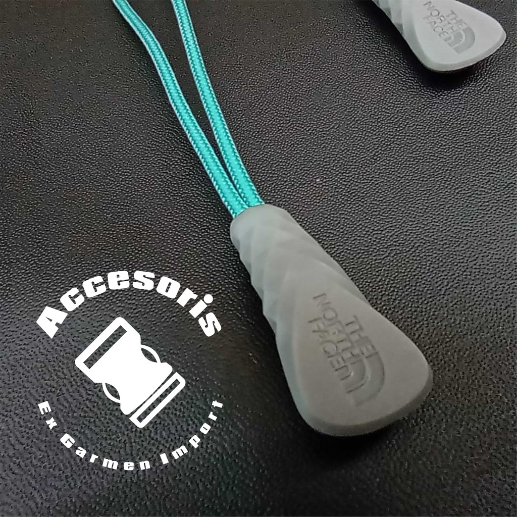 puller tarikan resleting zipper TNF import original warna tosca terang