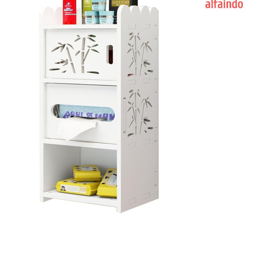 limited Edition✔️Alfaindo Rak Dinding Tempel Vintage Minimalis Kamar Mandi Serbaguna Tahan Air bahan