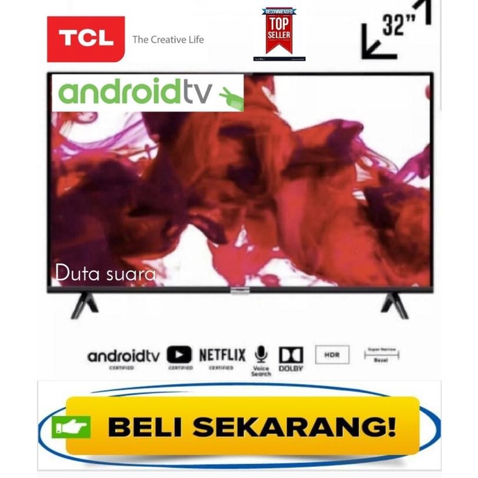 LED TV TCL 32 Inch 32A3 Digital Android Smart TV Termurah