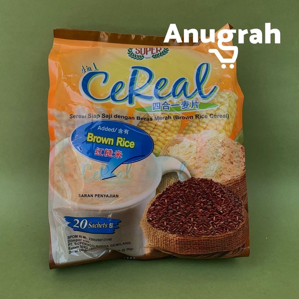 

Super Cereal Instant Brown Rice (30x20gr) 600gr