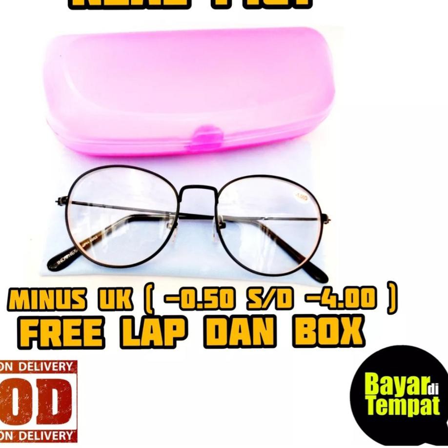 VO6K Kacamata PHOTOCROMIC 1002 MINUS oval frame besi korea pria dan wanita lensa minus terbaru rabun