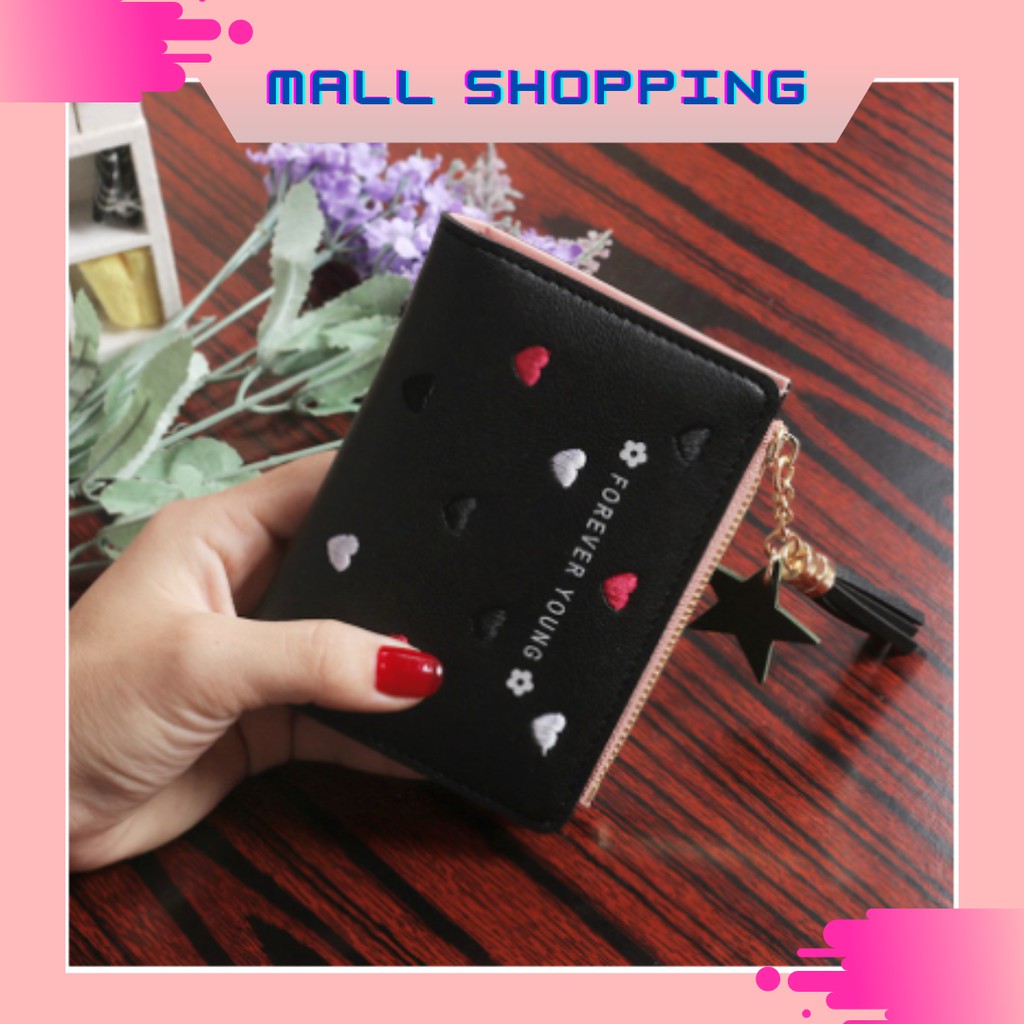 (COD) Dompet Lipat Wanita Dompet Kartu Dompet Cantik MALL SHOPPING