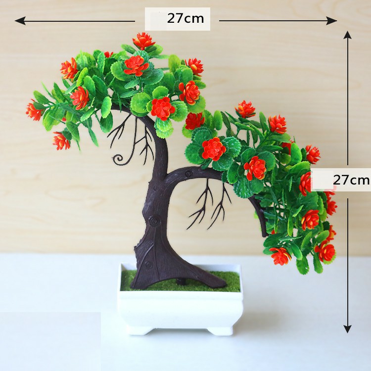Kunataruma Pot Tanaman Besar Hias Bunga Plastik Artificial Daun Rambat Dekorasi Monstera Kering-Orange