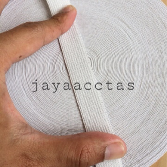 Tali karet elastis 2.0 cm putih