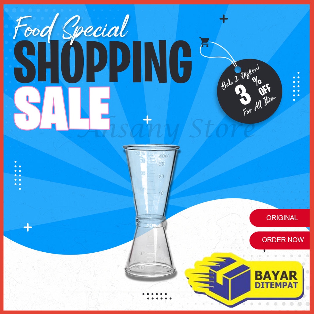 Gelas Ukur Jigger Plastik Takar