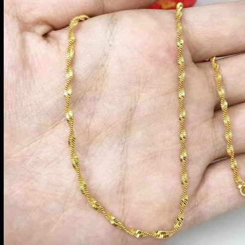 Kalung Titanium Xuping Anti Karat Lilit Ulir Elegant