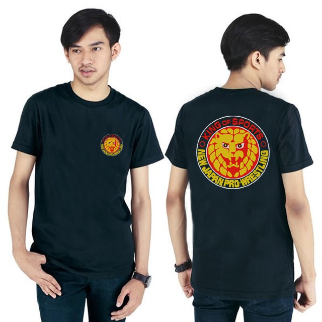 Kaos NJPW NEW JAPAN PRO WRESTLING Tshirt Casual Unisex T-SHIRT Bahan Katun
