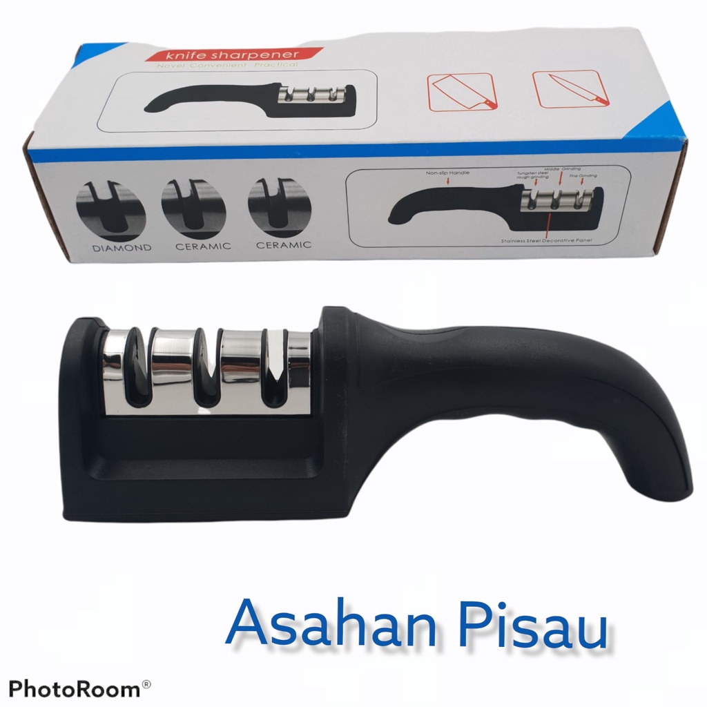 Sharpener RS-168 Triple Head / Pengasah Pisau 3 Kepala/ Asahan Manual Pengasah Pisau Dan Gunting 3 T