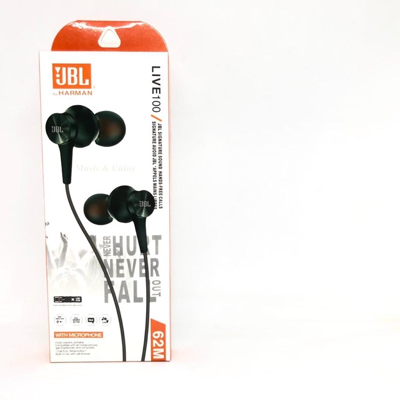 HEADSET HANDSFREE EARPHONE JB LIVE 100 62M 4D STEREO PURE BASS