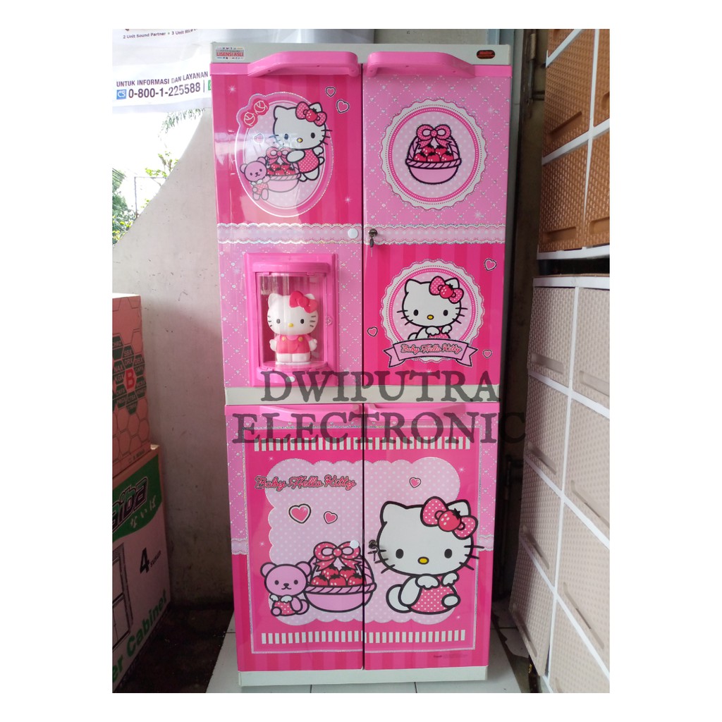 LEMARI PAKAIAN NAIBA DOLL 9284 RAK BAJU BONEKA DORAEMON HELLO KITTY